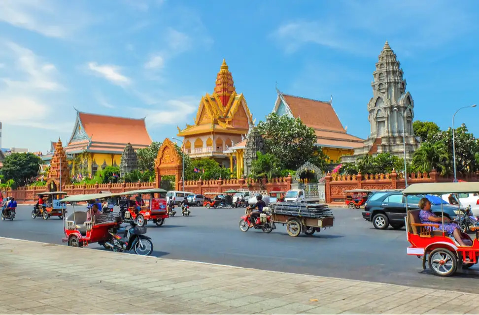 Phnom Penh is a large and bustling capital with many beautiful tourist areas